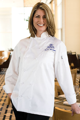 Picture of Chef Works - ECLA - Elyse Women's Egyptian Cotton Chef Coat